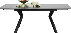 Ausziehtisch Xenia Schwarz 140(+30+30)x80cm