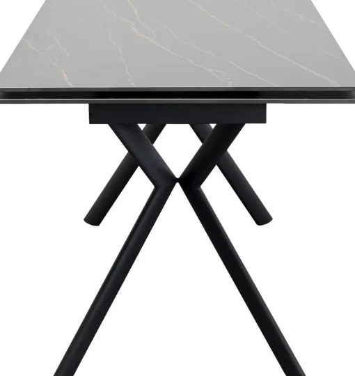 Ausziehtisch Xenia Schwarz 140(+30+30)x80cm