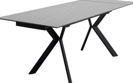 Ausziehtisch Xenia Schwarz 140(+30+30)x80cm