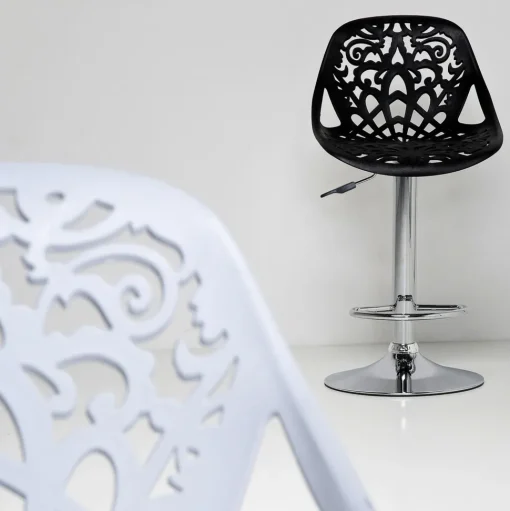 Barhocker Ornament White