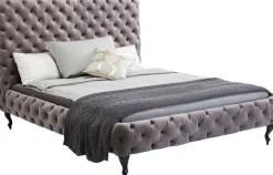 Bett Desire Hoch Silbergrau 160x200 cm