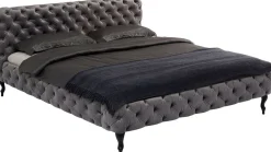Bett Desire Velvet Silbergrau 160x200 cm