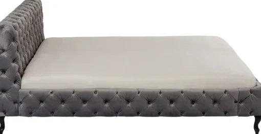 Bett Desire Velvet Silbergrau 160x200 cm