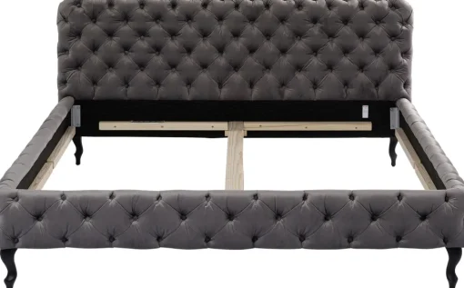 Bett Desire Velvet Silbergrau 160x200 cm