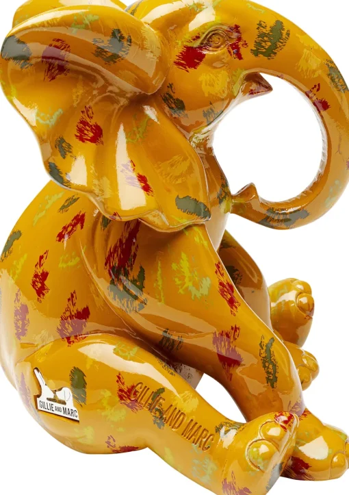 Deko Figur Elephant Dots Gelb 18cm