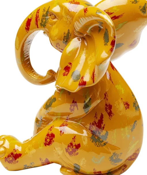 Deko Figur Elephant Dots Gelb 18cm