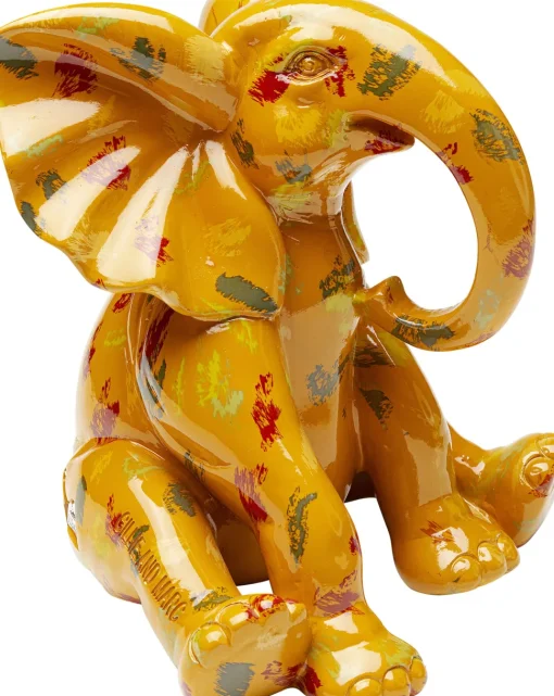 Deko Figur Elephant Dots Gelb 18cm