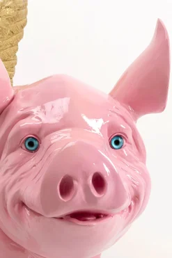 Deko Figur Flying Pig Pink 79cm