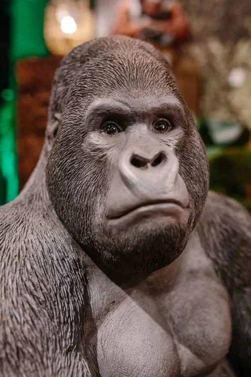 Deko Figur Monkey Gorilla Side XL Schwarz 76cm