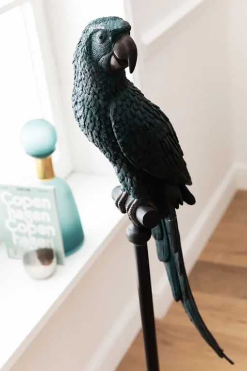 Deko Figur Parrot Petrol