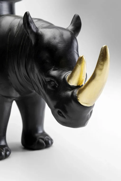 Deko Figur Rhino Schwarz 41cm