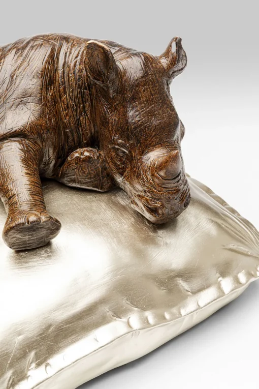 Deko Figur Sleeping Rhino 37cm