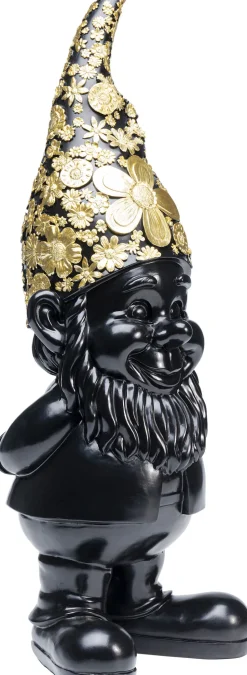 Deko Figur Zwerg Standing Schwarz Gold 61cm