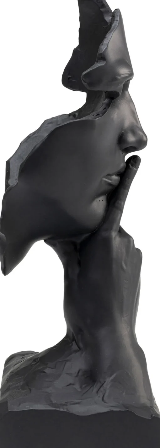 Deko Objekt Quiet Face Schwarz 31cm