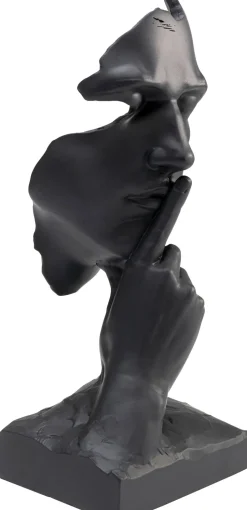 Deko Objekt Quiet Face Schwarz 31cm