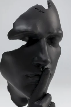 Deko Objekt Quiet Face Schwarz 31cm