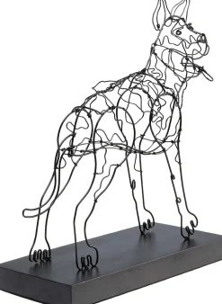 Deko Objekt Wire Attack Dog 36cm