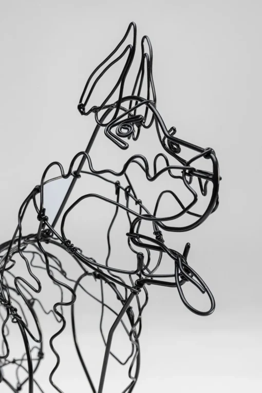 Deko Objekt Wire Attack Dog 36cm