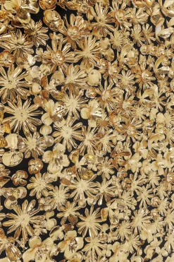 Deko Rahmen Gold Flower 120x120cm