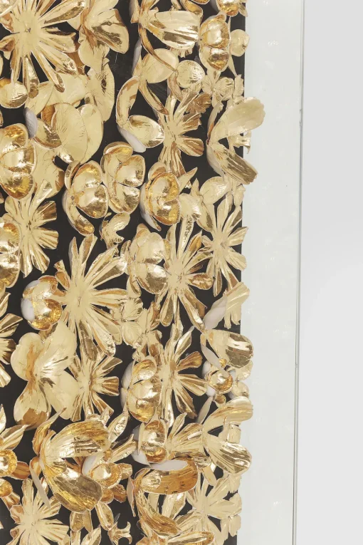 Deko Rahmen Gold Flower 120x120cm