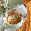 Deko Schale Flower Bloom Creme Gold Ø20cm