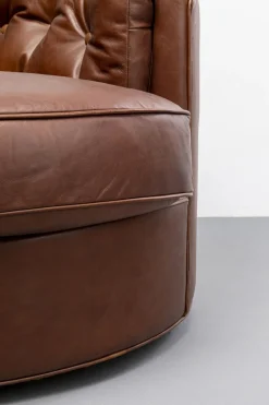 Drehsessel Music Hall Leder Braun