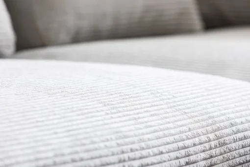Ecksofa Gianni Cord Grau Rechts