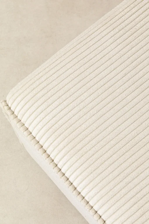 Ecksofa Infinity Ottomane Cord Creme Rechts