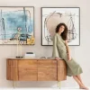 Gerahmtes Bild Dust Grau 100x100cm
