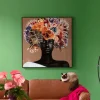 Gerahmtes Bild Flower Hair 120x120cm
