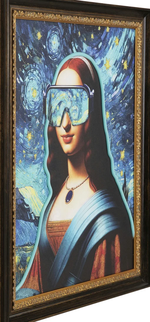 Gerahmtes Bild LED Art Lady 80x100cm