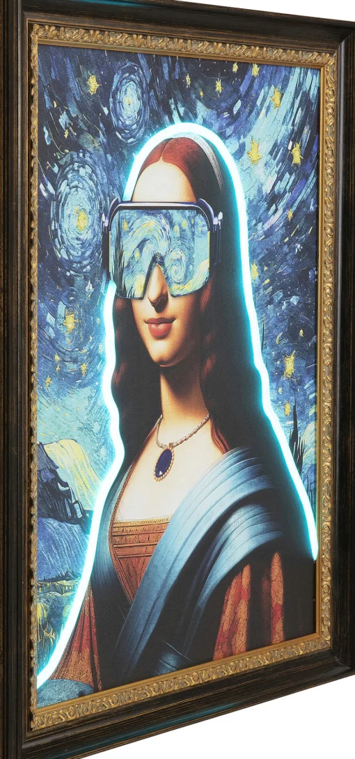 Gerahmtes Bild LED Art Lady 80x100cm