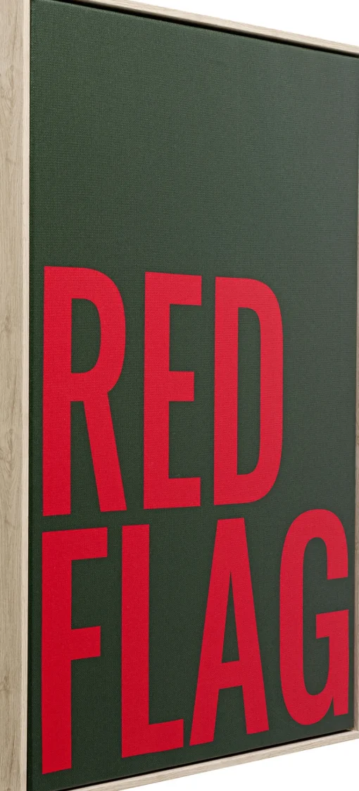 Gerahmtes Bild Red Flag 40x60cm