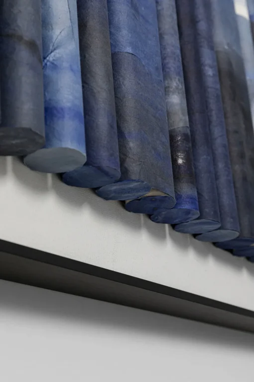 Gerahmtes Bild Shadow Skyline Blue 160x60cm
