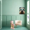Glasbild Fashion Dog 60x80cm