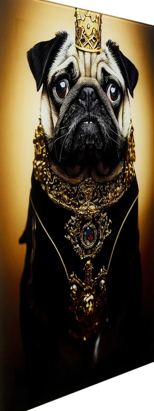 Glasbild Prince Pug 40x60cm