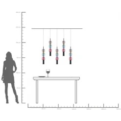 Hängeleuchte Candy Bar Colore 100cm