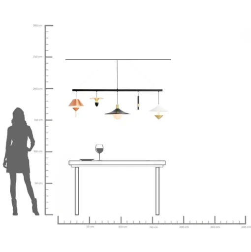 Hängeleuchte Cappelli 155cm