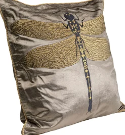 Kissen Glitter Dragonfly Braun 40x40cm
