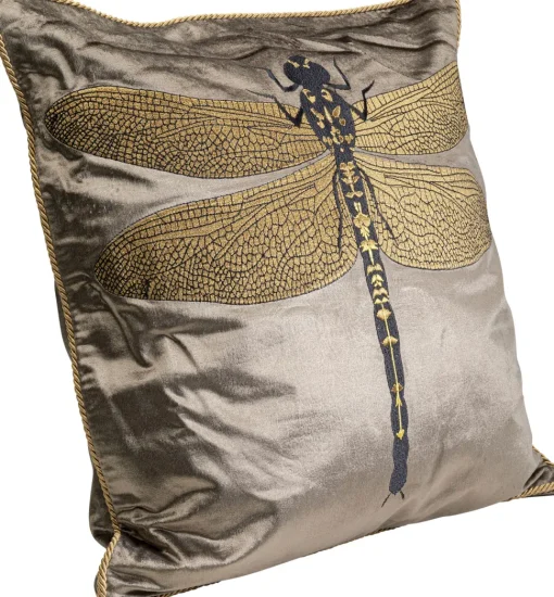 Kissen Glitter Dragonfly Braun 40x40cm