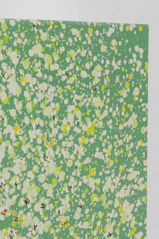 Leinwandbild Flower Boat Grün Gelb 80x100cm