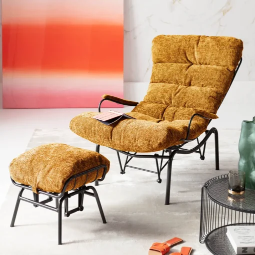 Sessel + Hocker Vienna Swing Gelb