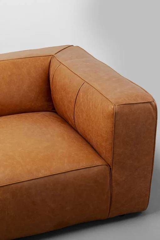 Sofa Cubetto Smart Leder Hellbraun 220cm