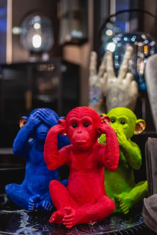 Spardose Monkey Kikazaru Rot