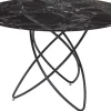 Tisch Molekular Schwarz Marble Glas Ø120cm
