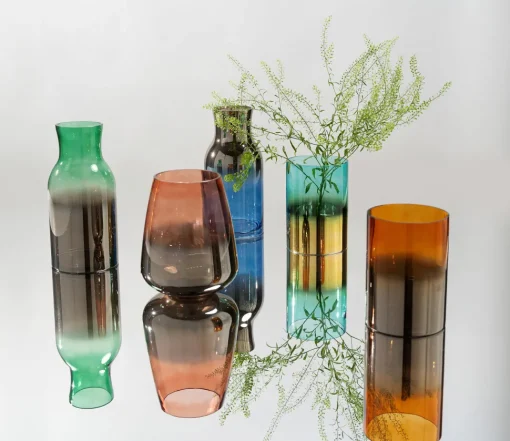 Vase Glow Rot 23cm