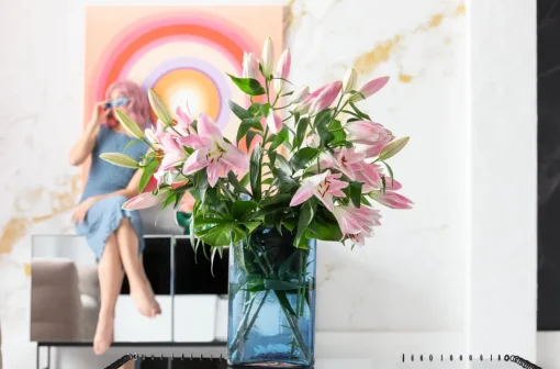 Vase Grazioso Blau 40cm
