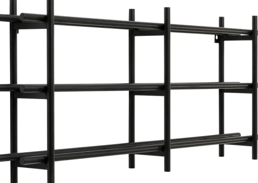 Weinregal Cape Town Schwarz 80x34cm
